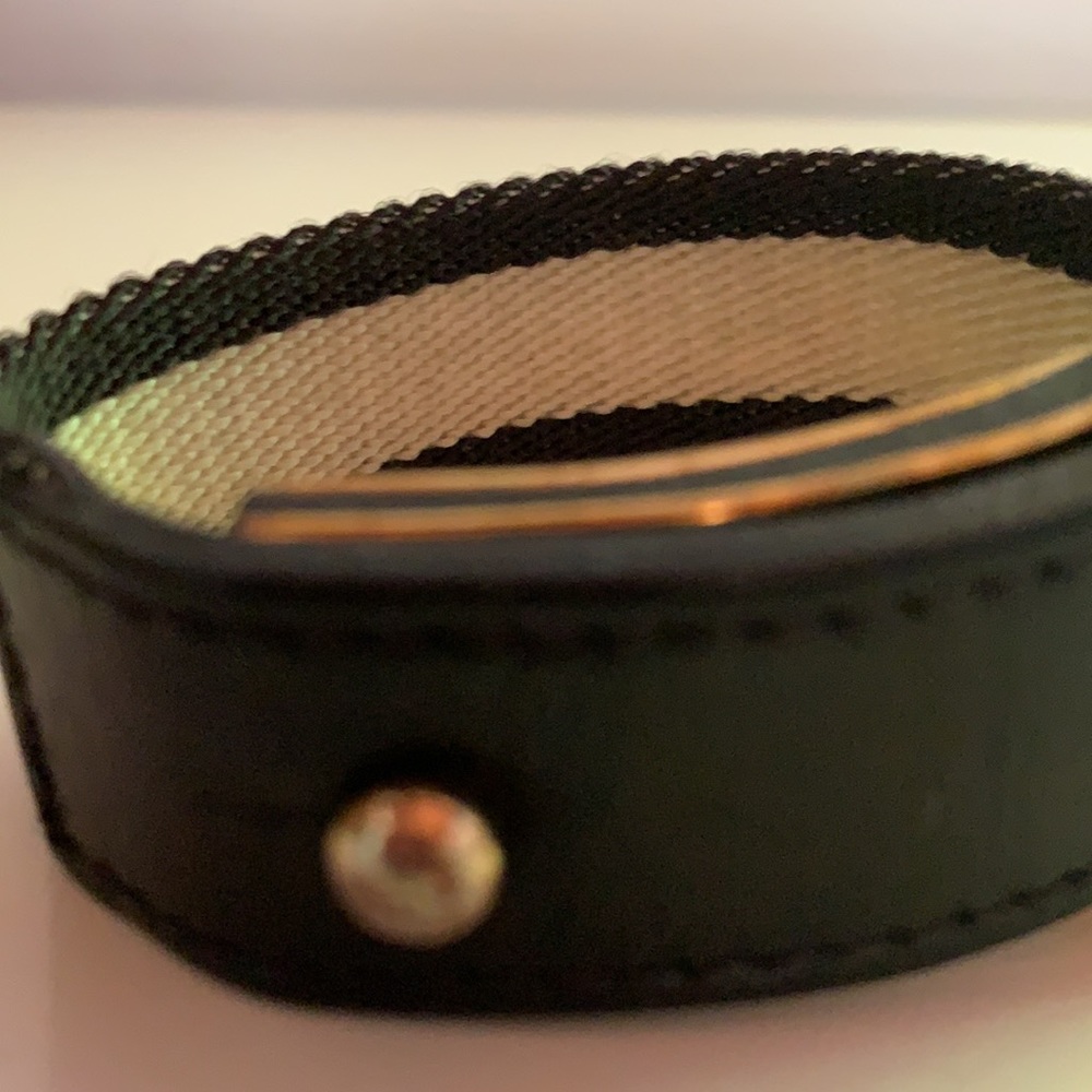 Marni bracelet, fabric with leather and metal hardware/closure, small. - Picture 14 of 16